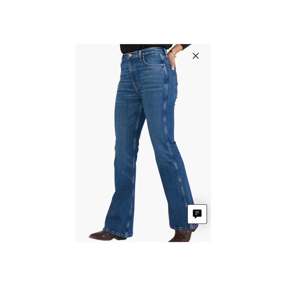 ÉTICA Anya Modern Flare Leg Jeans Wetlands SZ27 - Picture 3 of 9